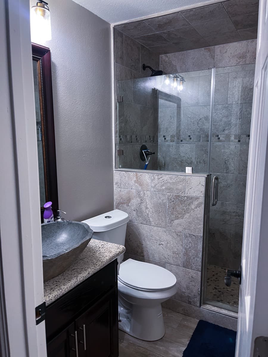 Second bathroom with walk-in shower